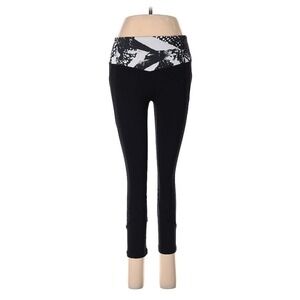 Lululemon Black & White Printed Waist Crop‎ Leggings - Size 6